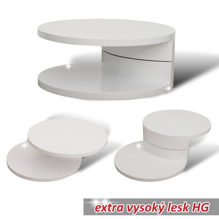 Konferen u010dn u00fd stolík, biely extra vysok u00fd lesk, oto u010dn u00fd, GAIL NEW Nábytok na Slovensku sk Konferen u010dn u00fd stolík, biely extra vysok u00fd lesk, oto u010dn u00fd, GAIL NEW Nábytok na Slovensku sk